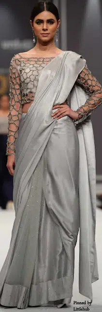 How to Wear a Plain Saree 5