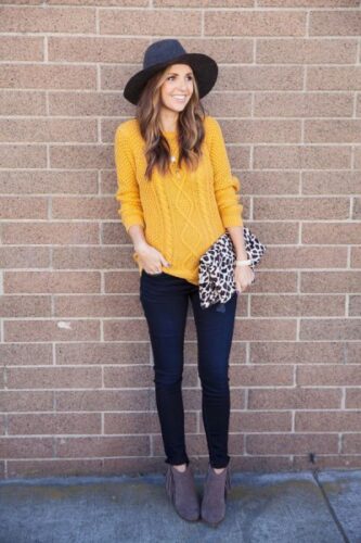 40 Best Outfits with Mustard Yellow Sweaters for Women