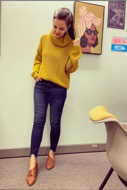 Mustard yellow sweater