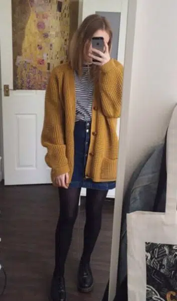 mustard yellow sweater