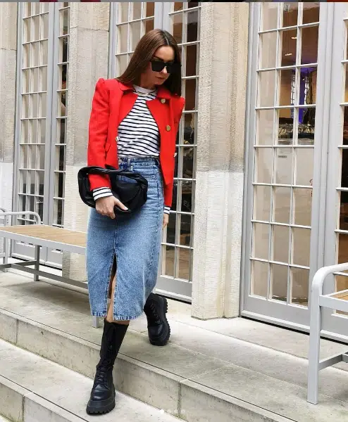 red blazer outfits