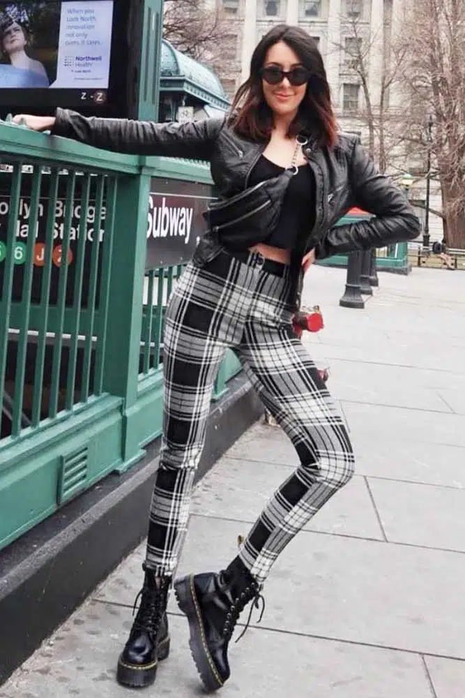 plaid pants outfits 20