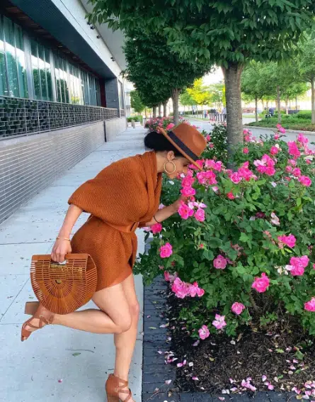 burnt orange outfit