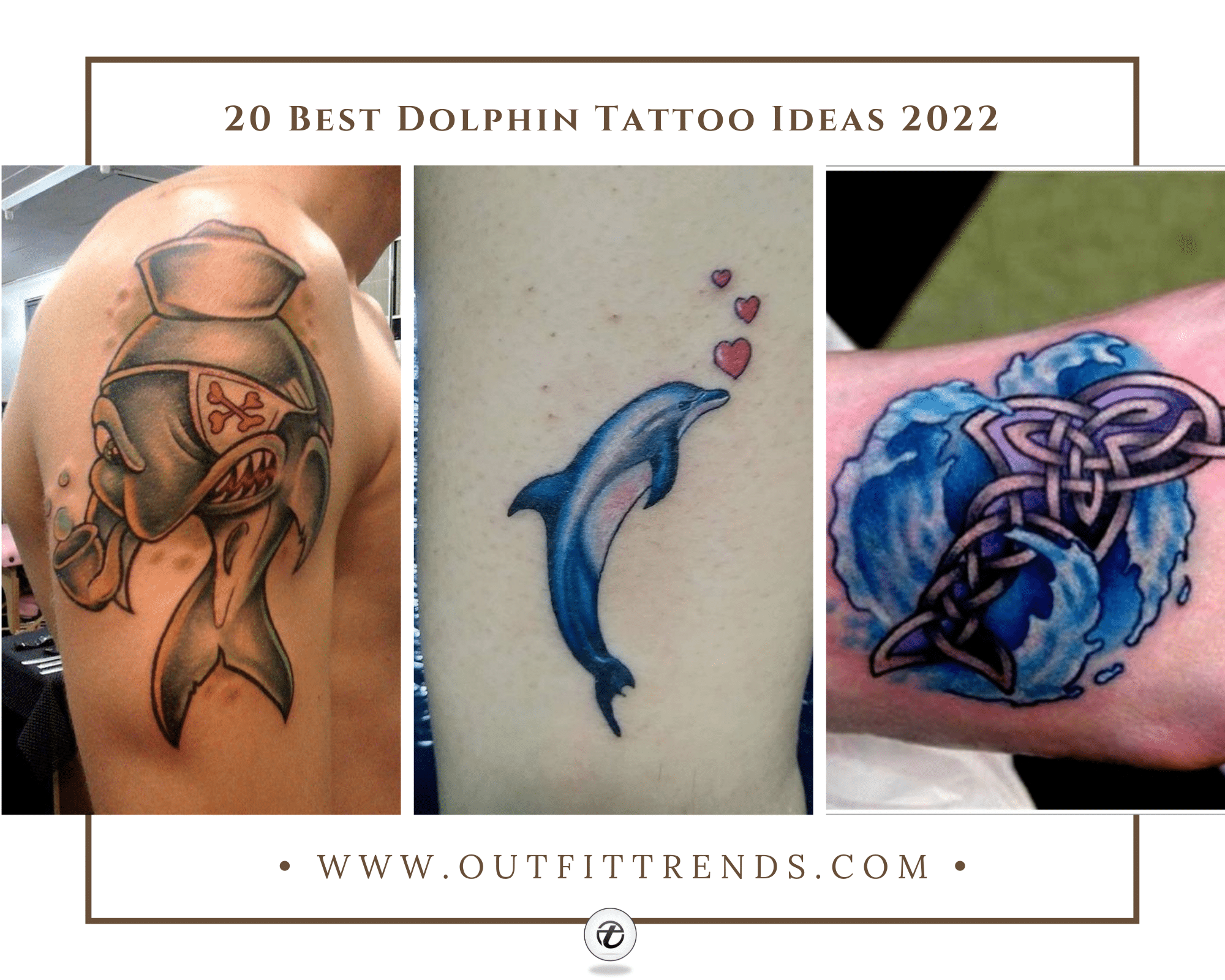 Minimal Dolphin Tattoo Design  Inku Paw
