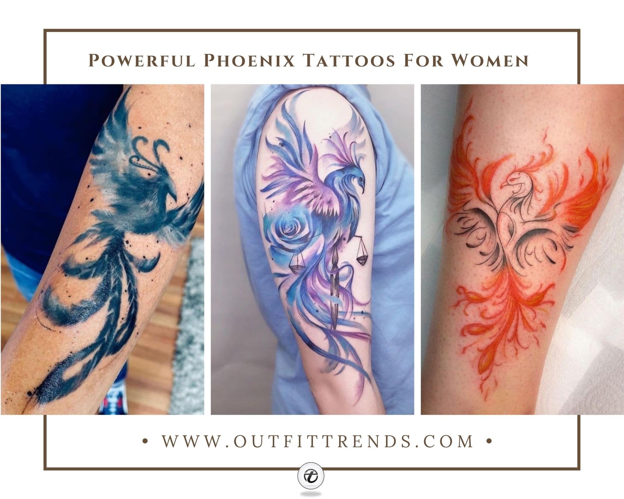 20 stunning feminine rebirth phoenix tattoo ideas and designs to go for   YENCOMGH