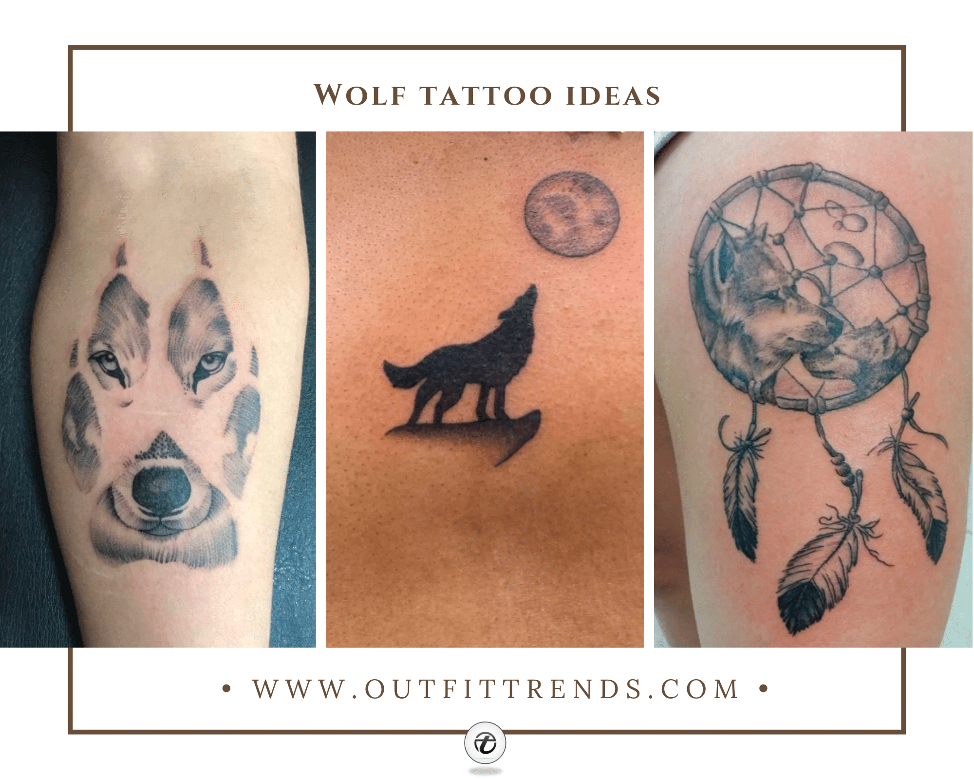 Women 2hrs Geometric Wolf Tattoo