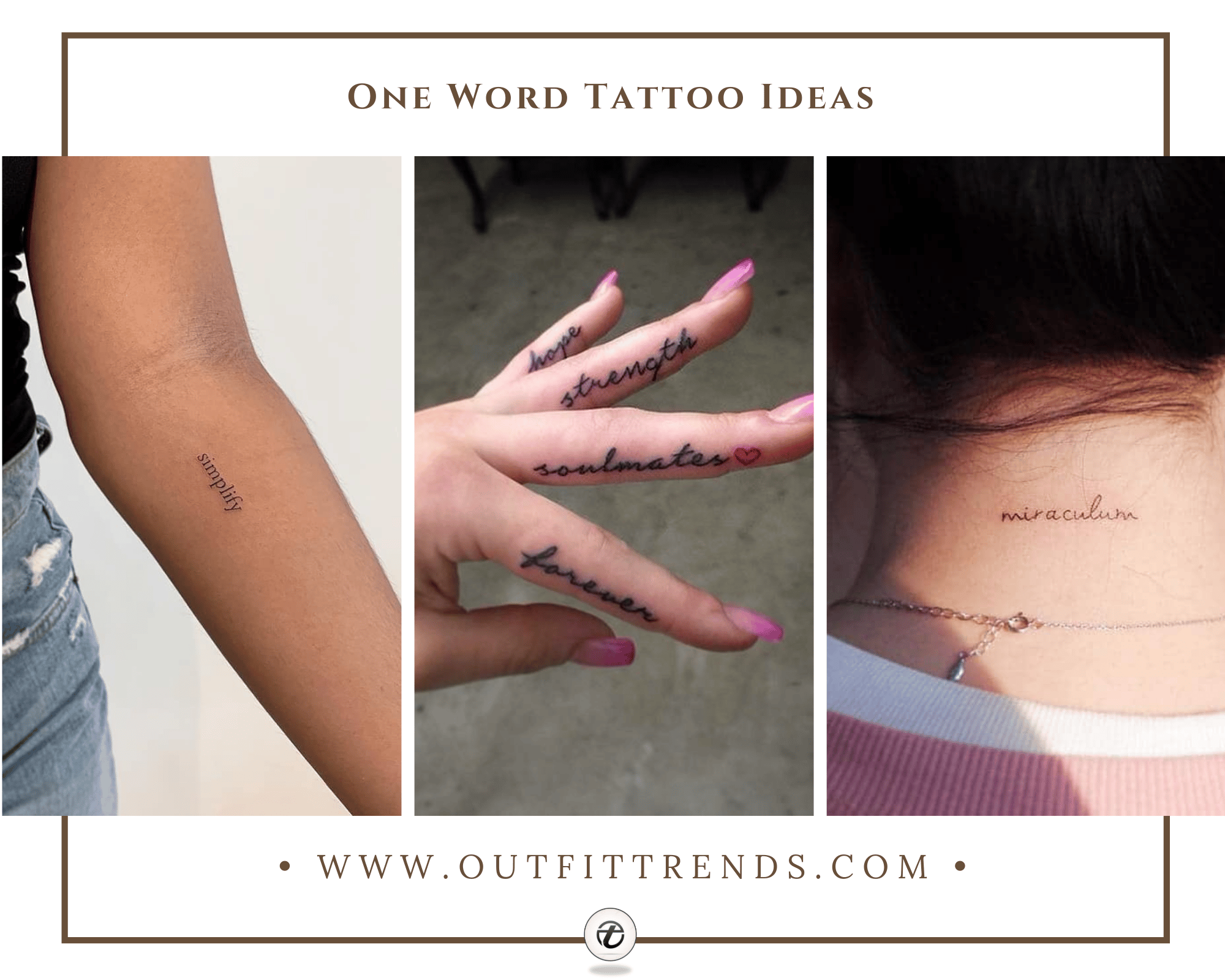 240 Inspirational  Meaningful One Word Tattoos 2023 Single Words for  Guys  Girls