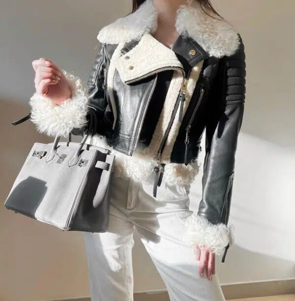 shearling jacket coat looks for women