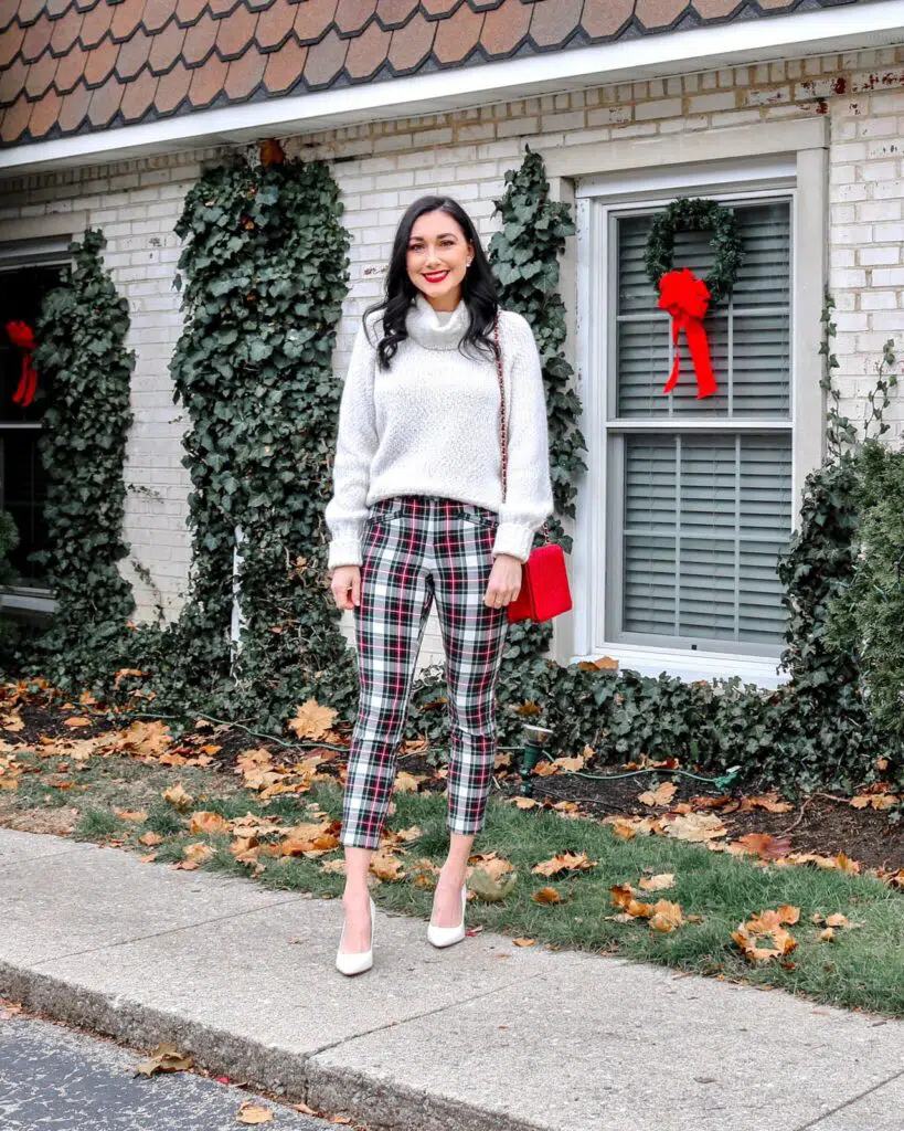 outfit with tartan pants