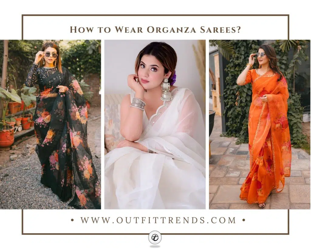 organza saree designs