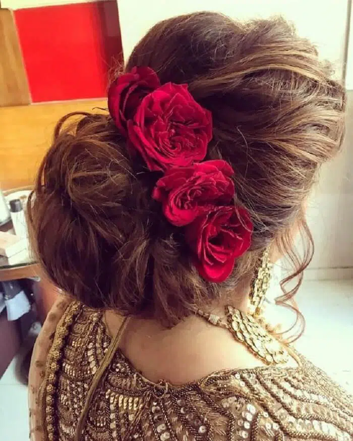 hairstyle for mehndi functions