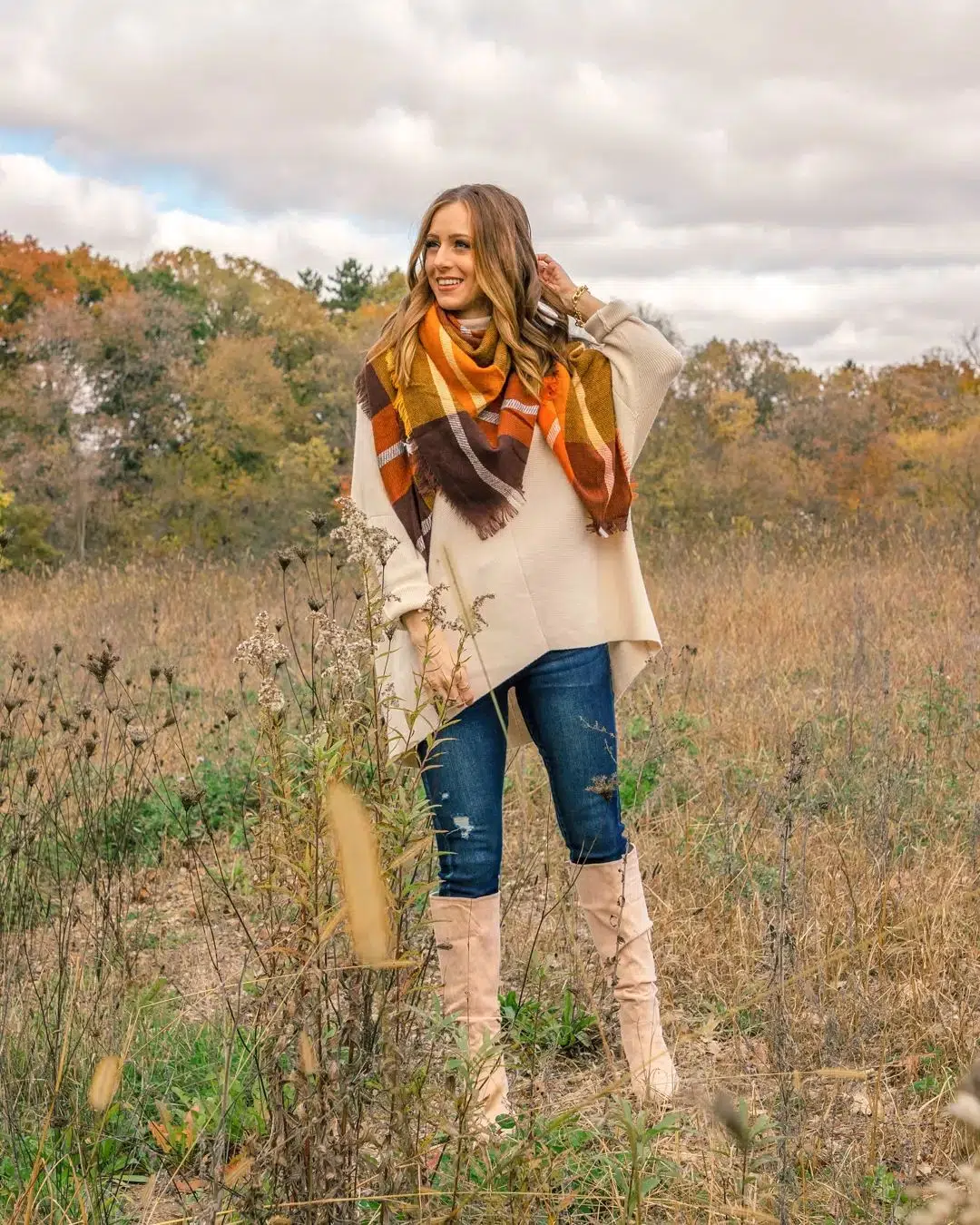 blanket scarf outfit ideas for women 18