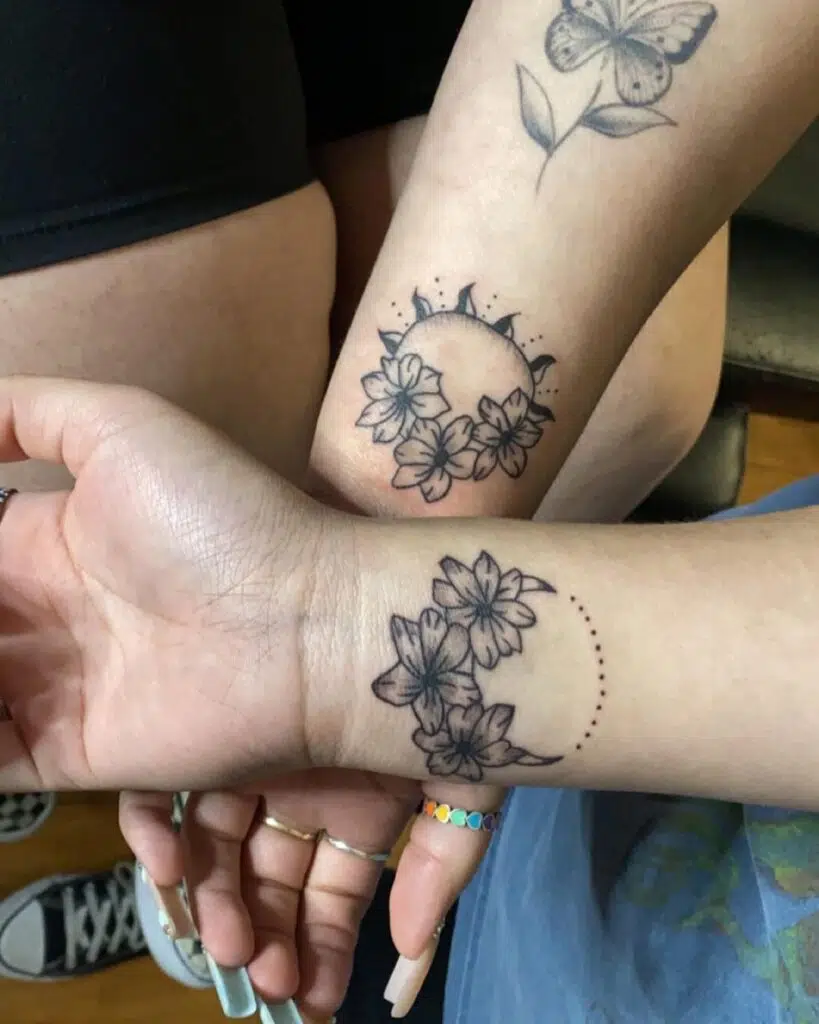 matching sister tattoos 