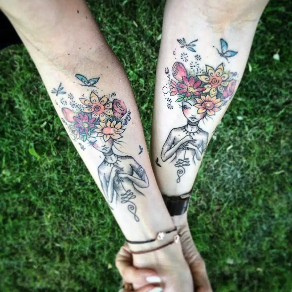 matching sister tattoos 