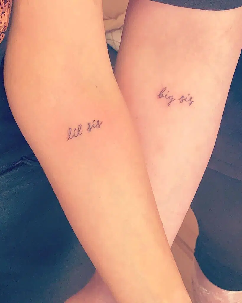 matching sister tattoos