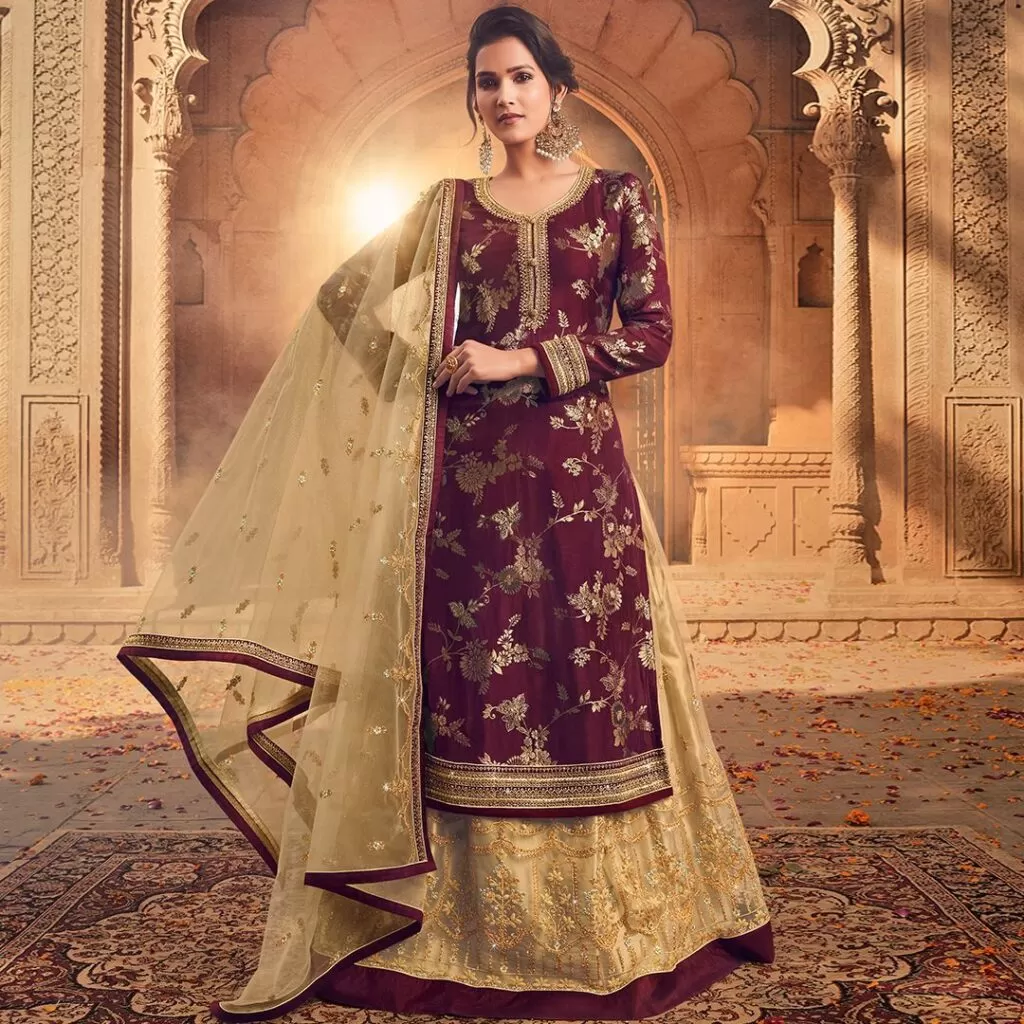 lehenga with long kurta