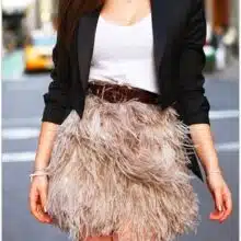 Outfits with feather skirt