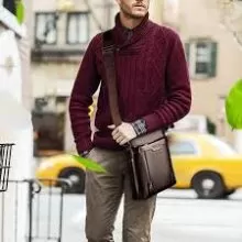 Outfits with cross body bags for men