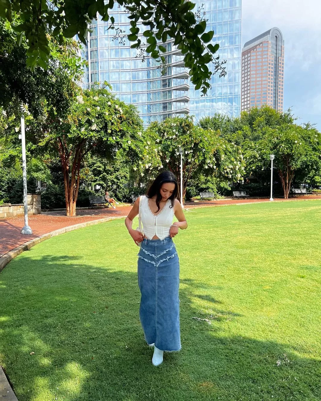 Long Denim Skirt 14